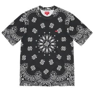 Supreme small box tee - Black Bandana print